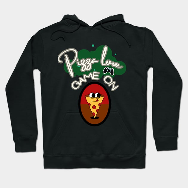 Pizza Love Game On Hoodie by PoiesisCB